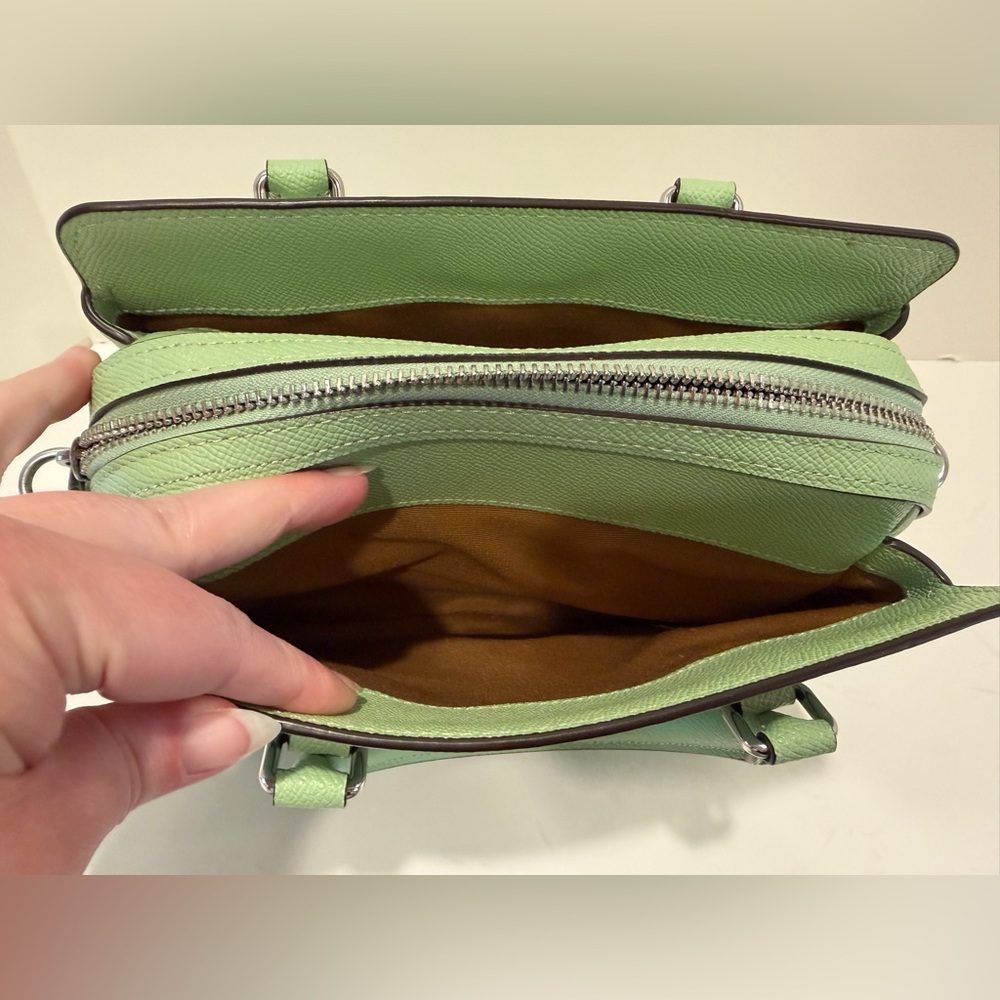 Coach Mini Darcie Carryall Bag in Pistachio Green - Picture 12 of 16
